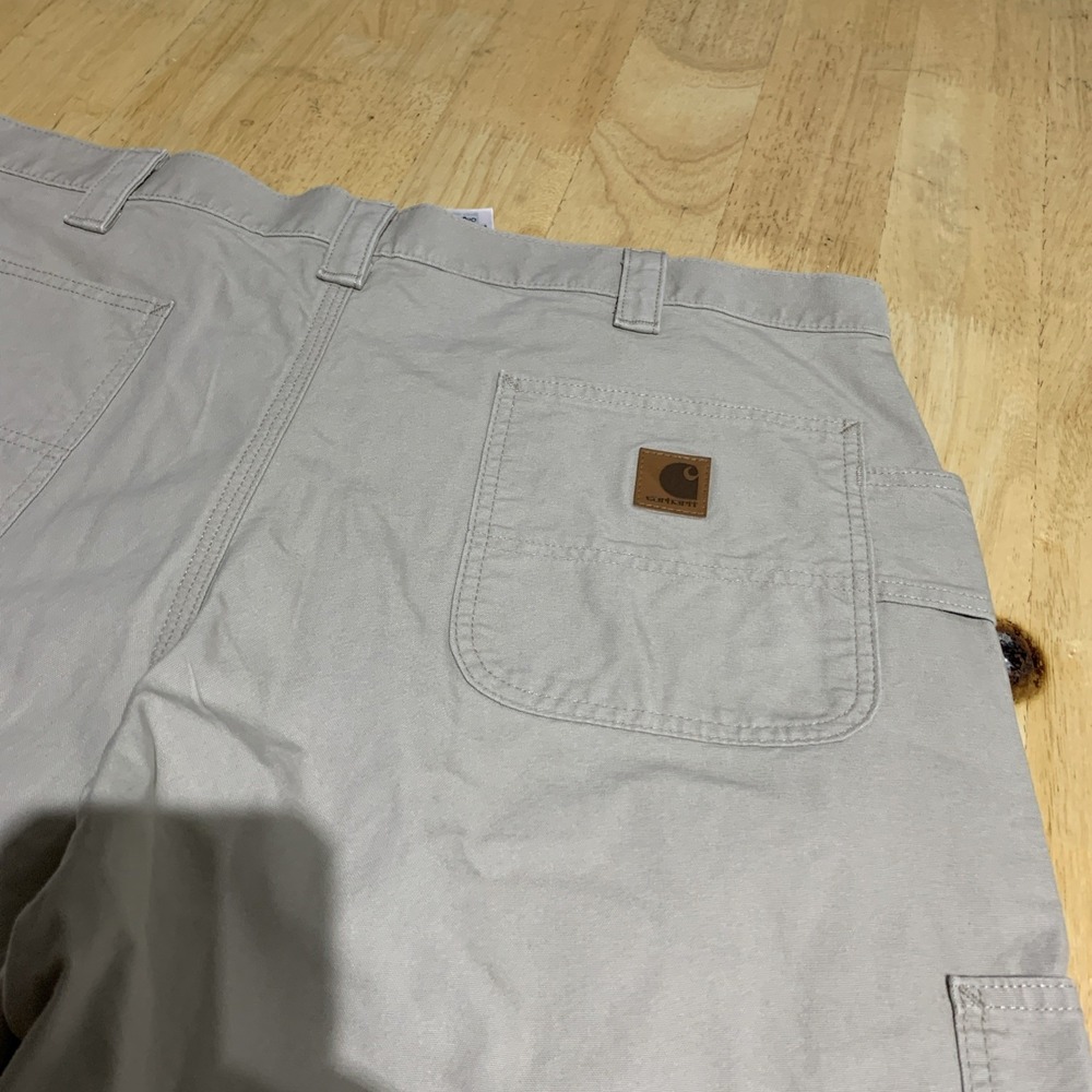 Vintage Carhartt Carpenter Shorts 40x10 B147 Light Tan Cotton Original Fit - Picture 3 of 8